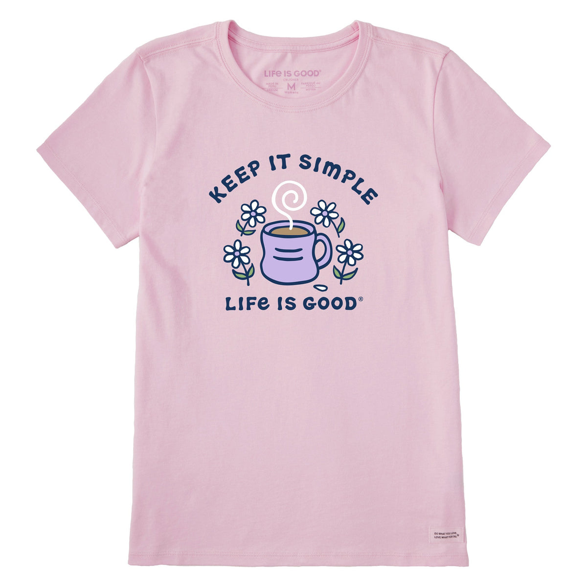Women's Keep it Simple Coffee and Daisies Short Sleeve Tee