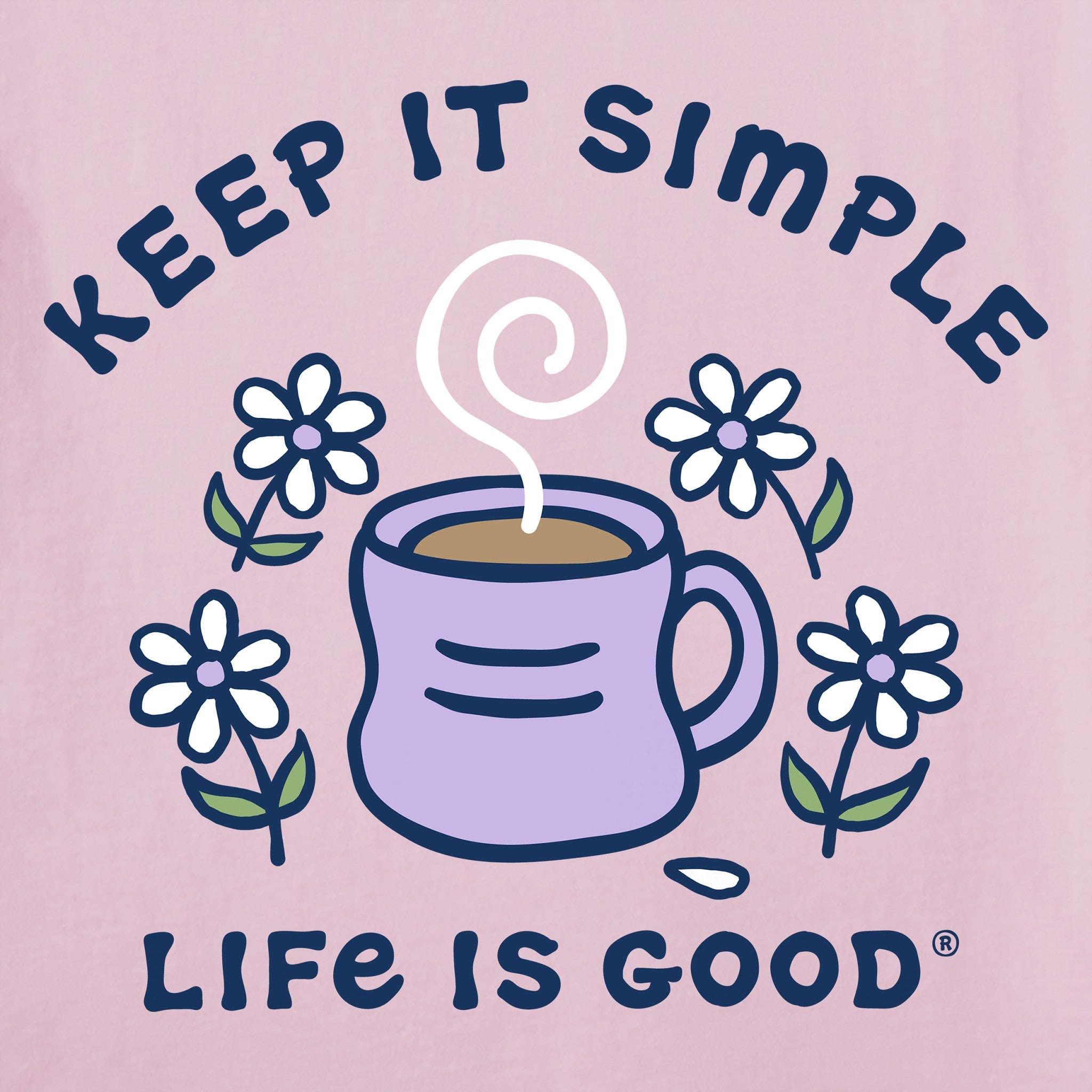 Women's Keep it Simple Coffee and Daisies Short Sleeve Tee