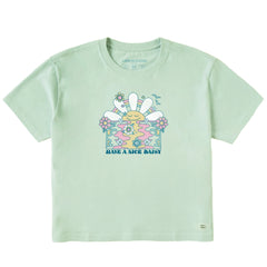 Women's Have a Nice Daisy Sunrise Short Sleeve Crusher Boxy Tee