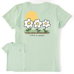 Women's 3 Little Flowers Short Sleeve Tee