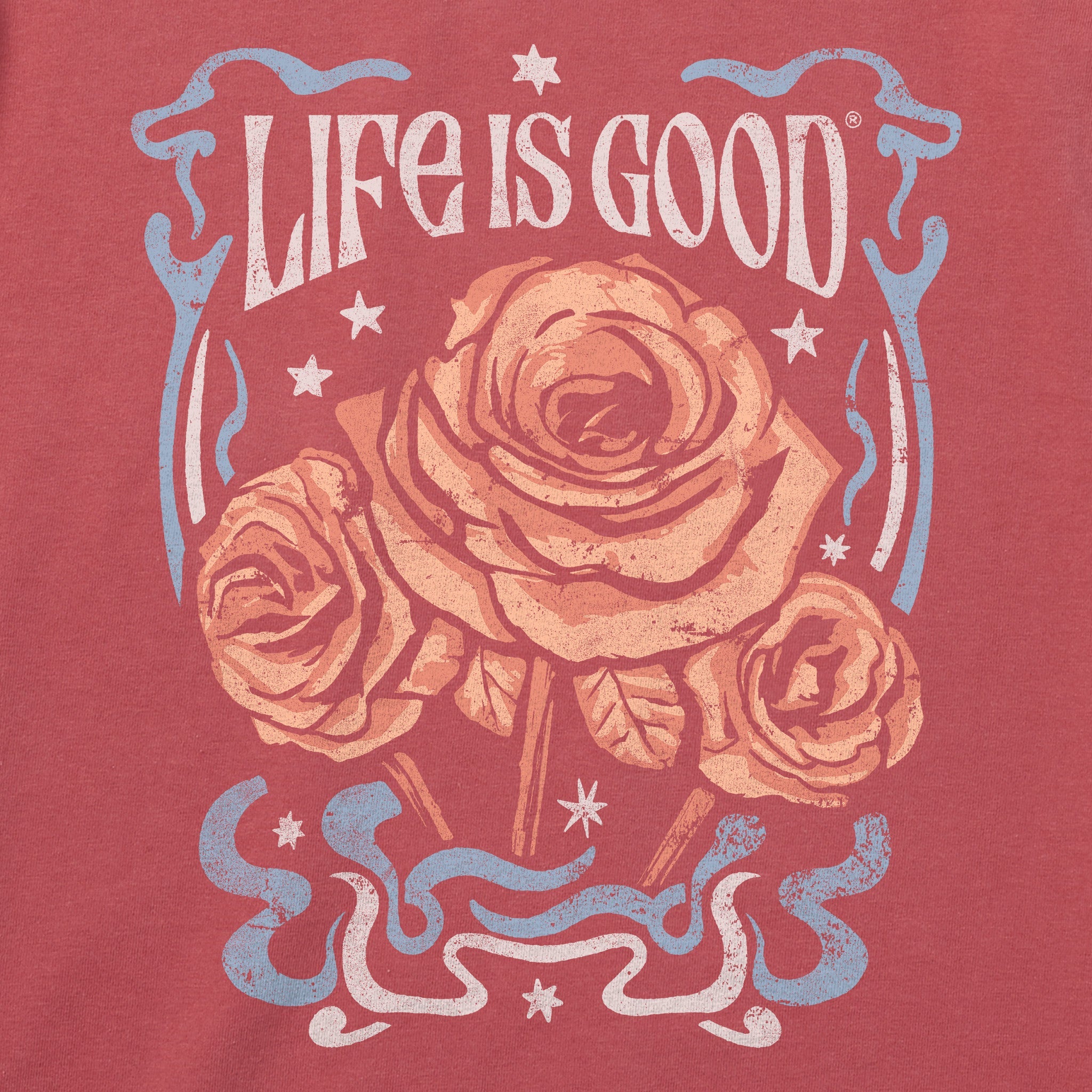 Women's Fineline Roses Short Sleeve Crusher Tee