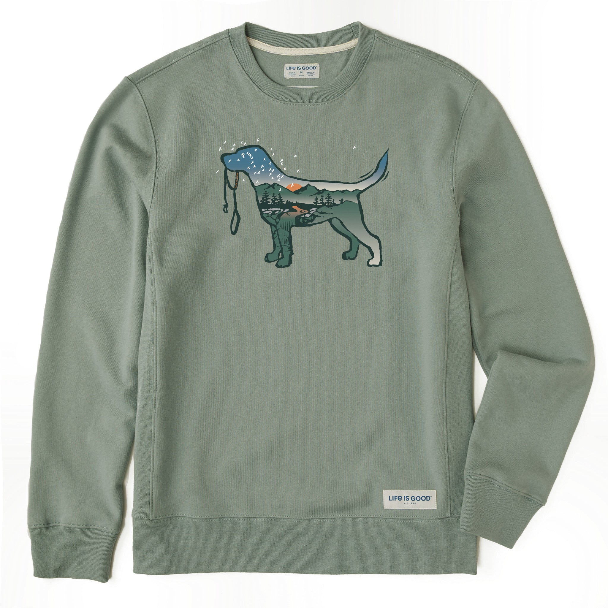 Men's Macro Micro Dogscape Simply True Fleece Crew