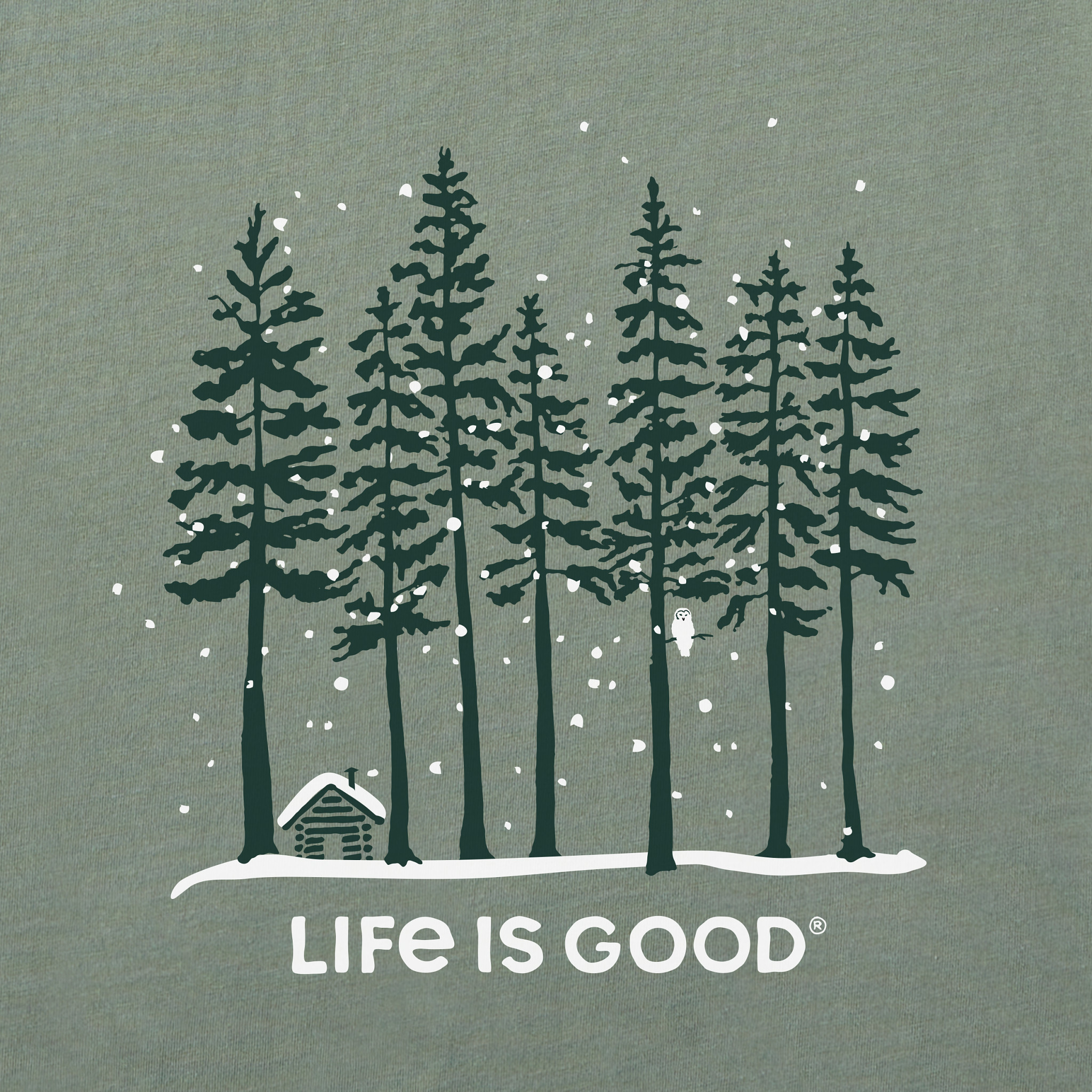 Men's Snowy Owl Tall Pines Simply True Fleece Crew