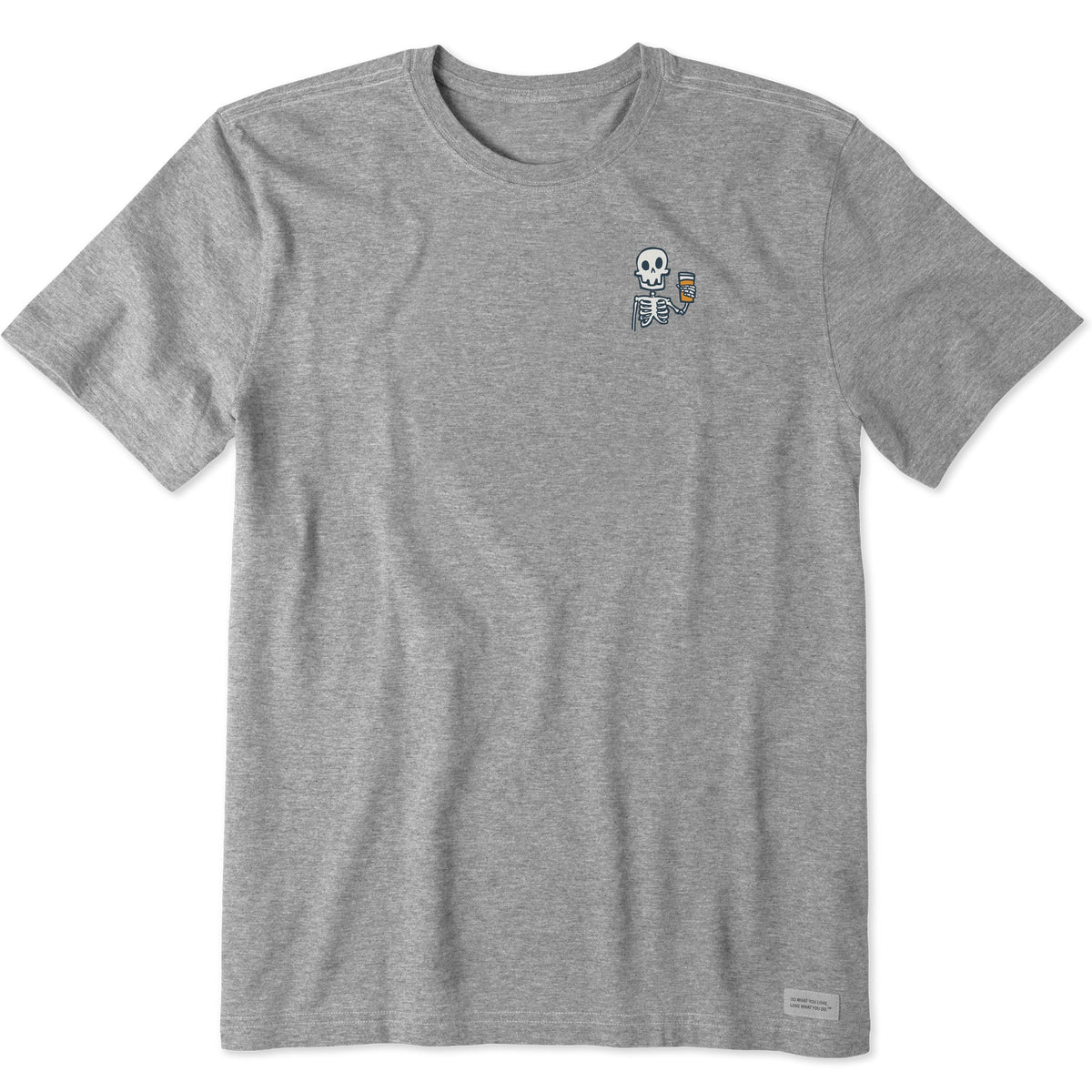 Men's Skeleton w Beer Short Sleeve Crusher Tee