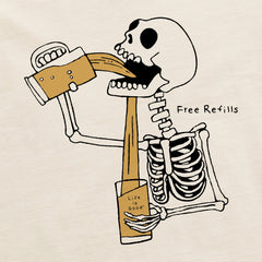 Men's Free Refills Skeleton Short Sleeve Crusher Tee