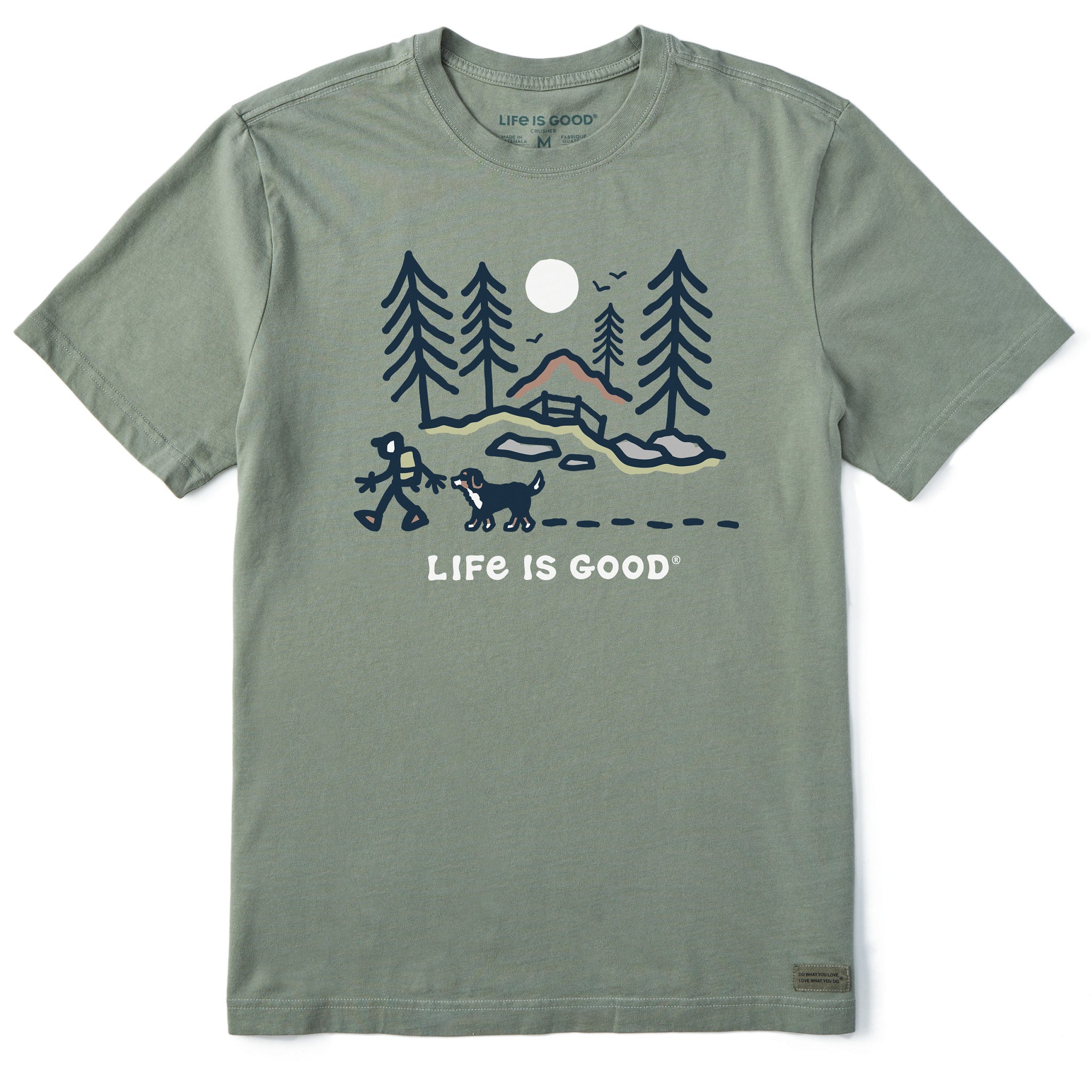 Men's Bernese Hiking Through the Woods Short Sleeve Crusher Tee