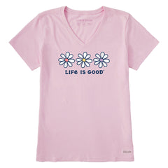 Women's 3 Daisies Short Sleeve Vee
