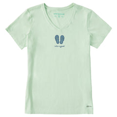 Women's Flip Flops Short Sleeve Vee