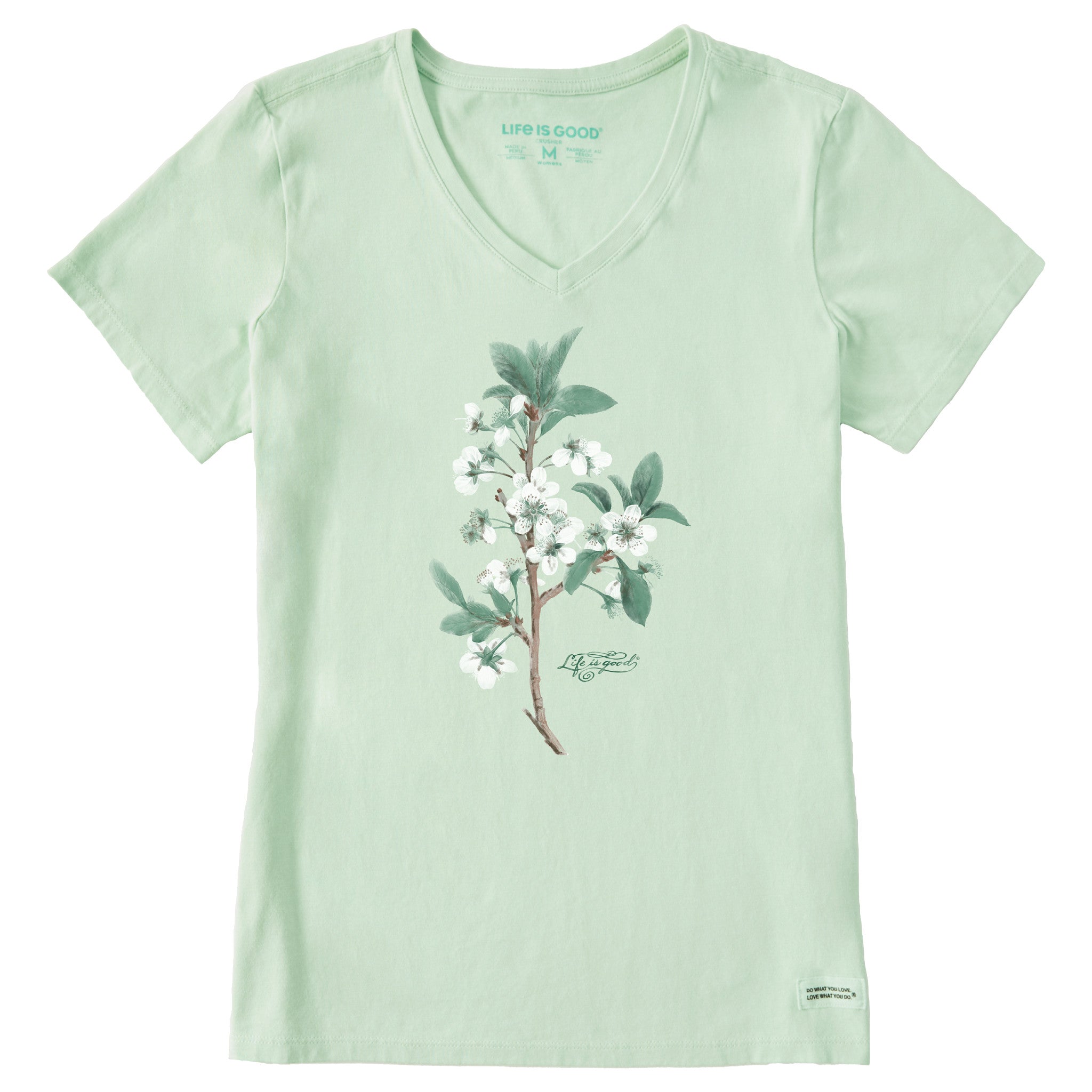 Women's Antique Plum Blossom Painting Short Sleeve Crusher Vee