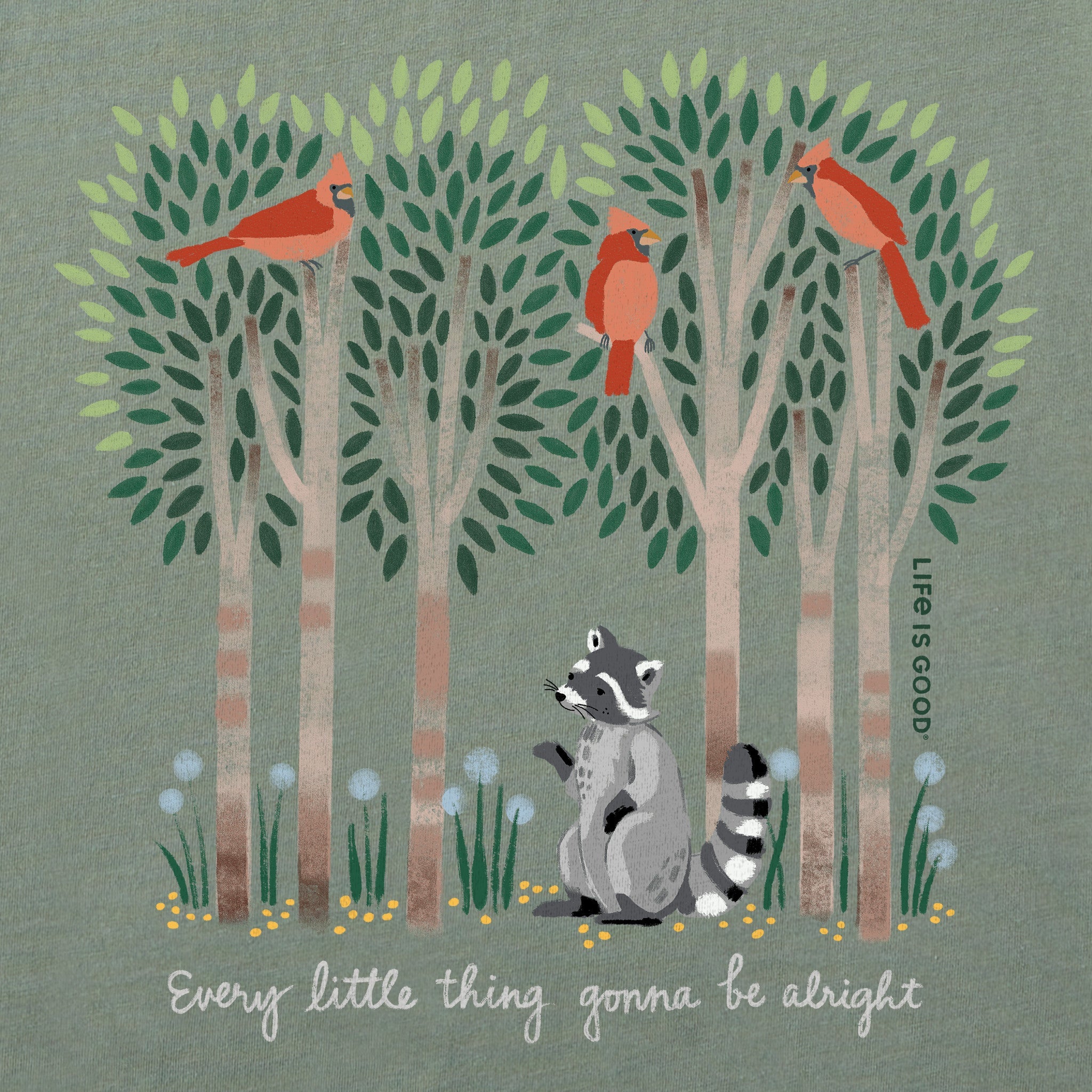 Women's Every Little Thing Racoon Short Sleeve Vee
