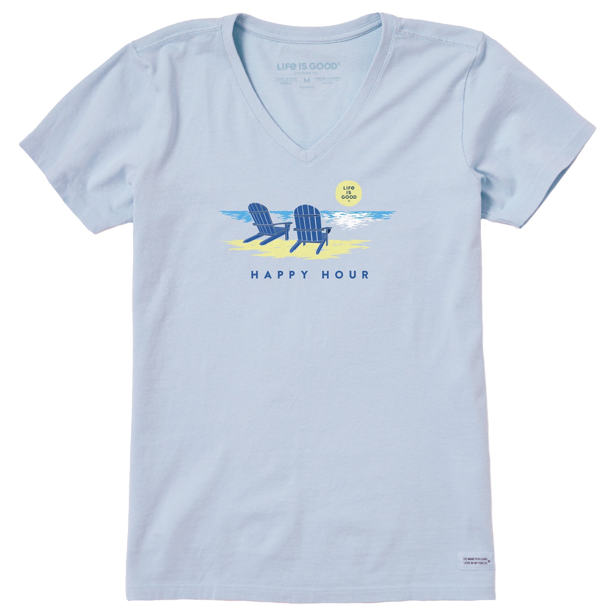 Women's Golden Happy Hour Short Sleeve Crusher Vee