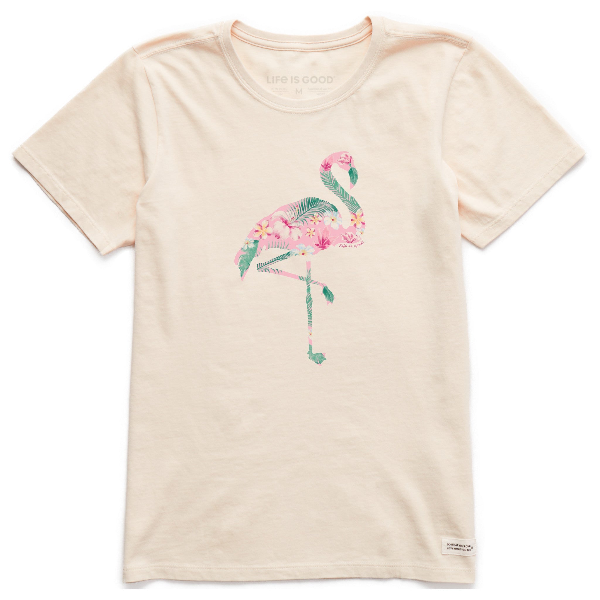 Women's Flamingo Flowers Short Sleeve Tee
