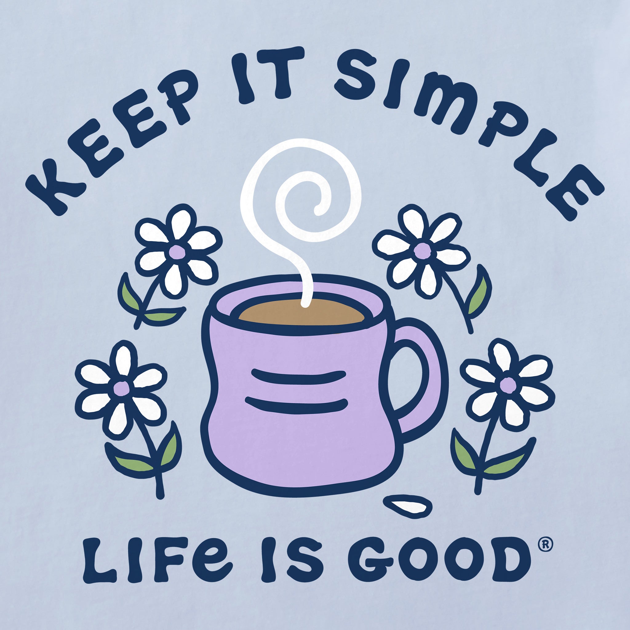 Women's Keep it Simple Coffee and Daisies Short Sleeve Tee