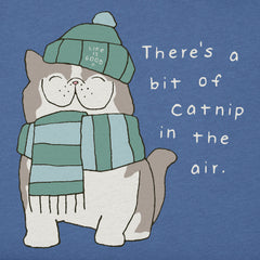 Women's Catnip in the Air Cat Long Sleeve Crusher Tee
