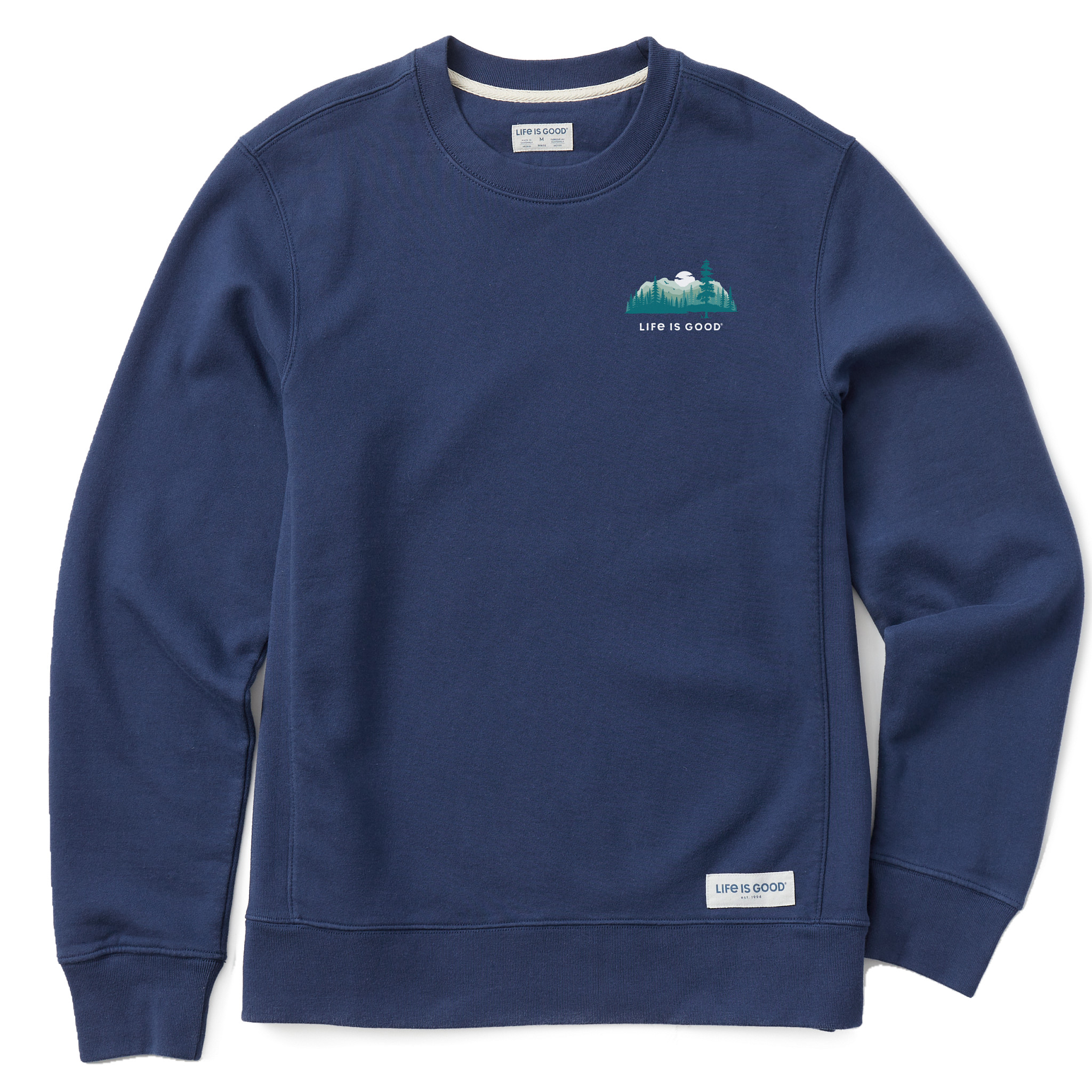 Men's Evergreen Silhouette Simply True Fleece Crew