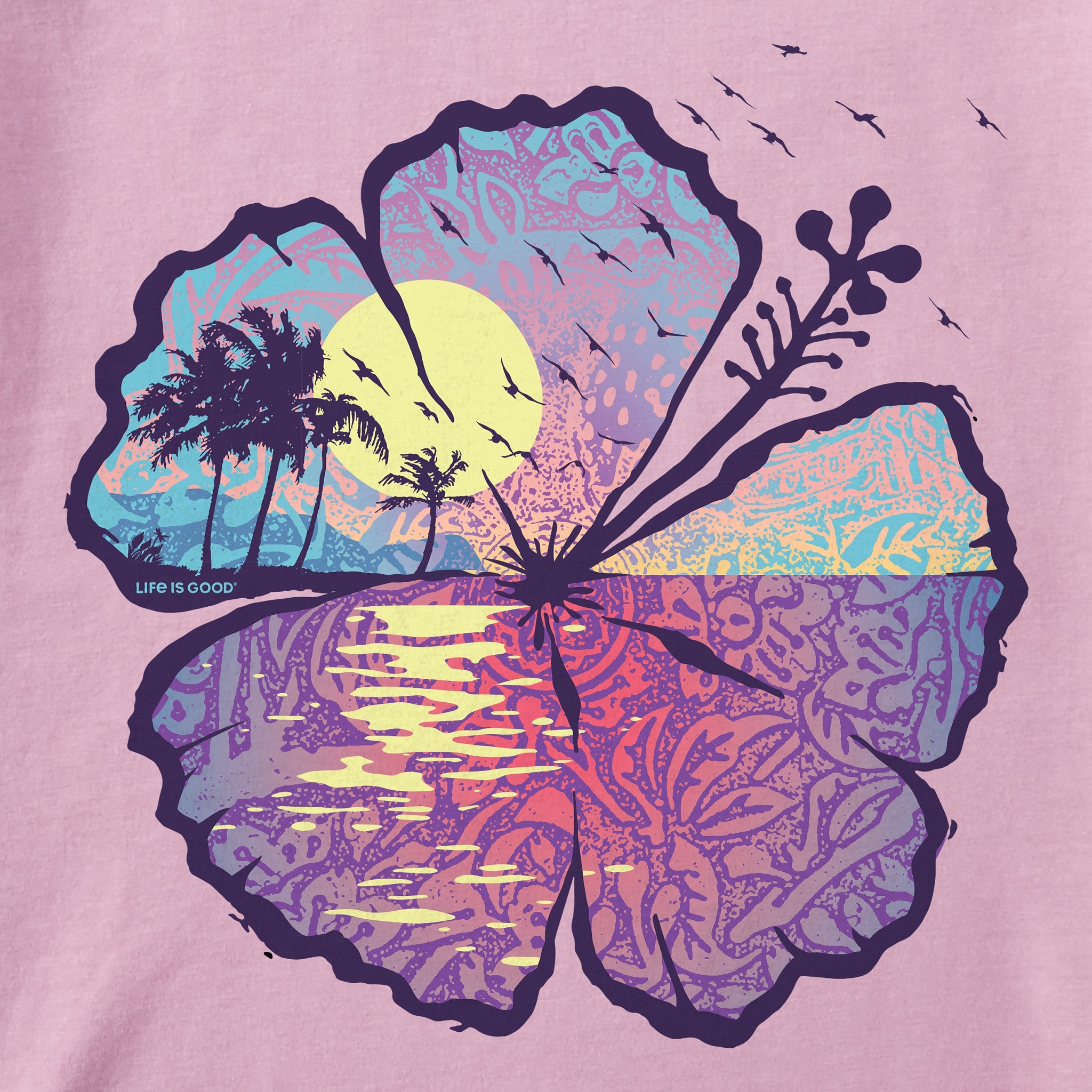 Women's Hibiscus-scape Crusher Tank