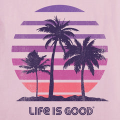 Women's 70's Retro Sun Palms Crusher Tank