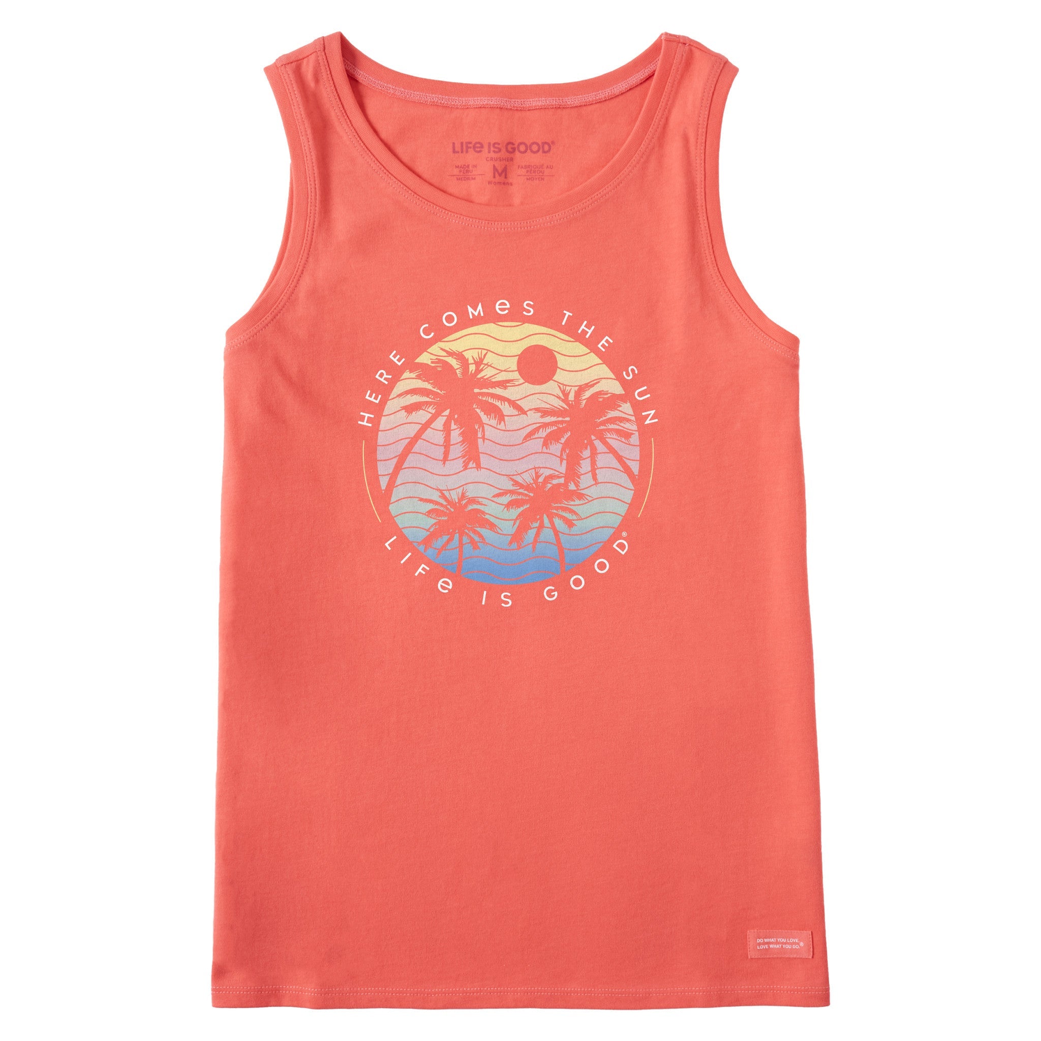 Women's Here Comes the Sun Palm Trees Crusher Tank