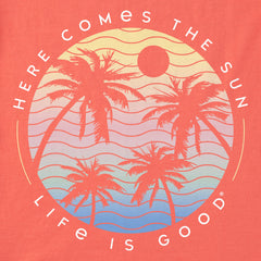 Women's Here Comes the Sun Palm Trees Crusher Tank