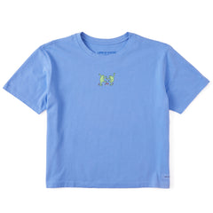 Women's Dancing Frogs Short Sleeve Crusher Boxy Tee