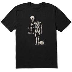 Men's Keep it Weird Skeleton Short Sleeve Crusher Tee