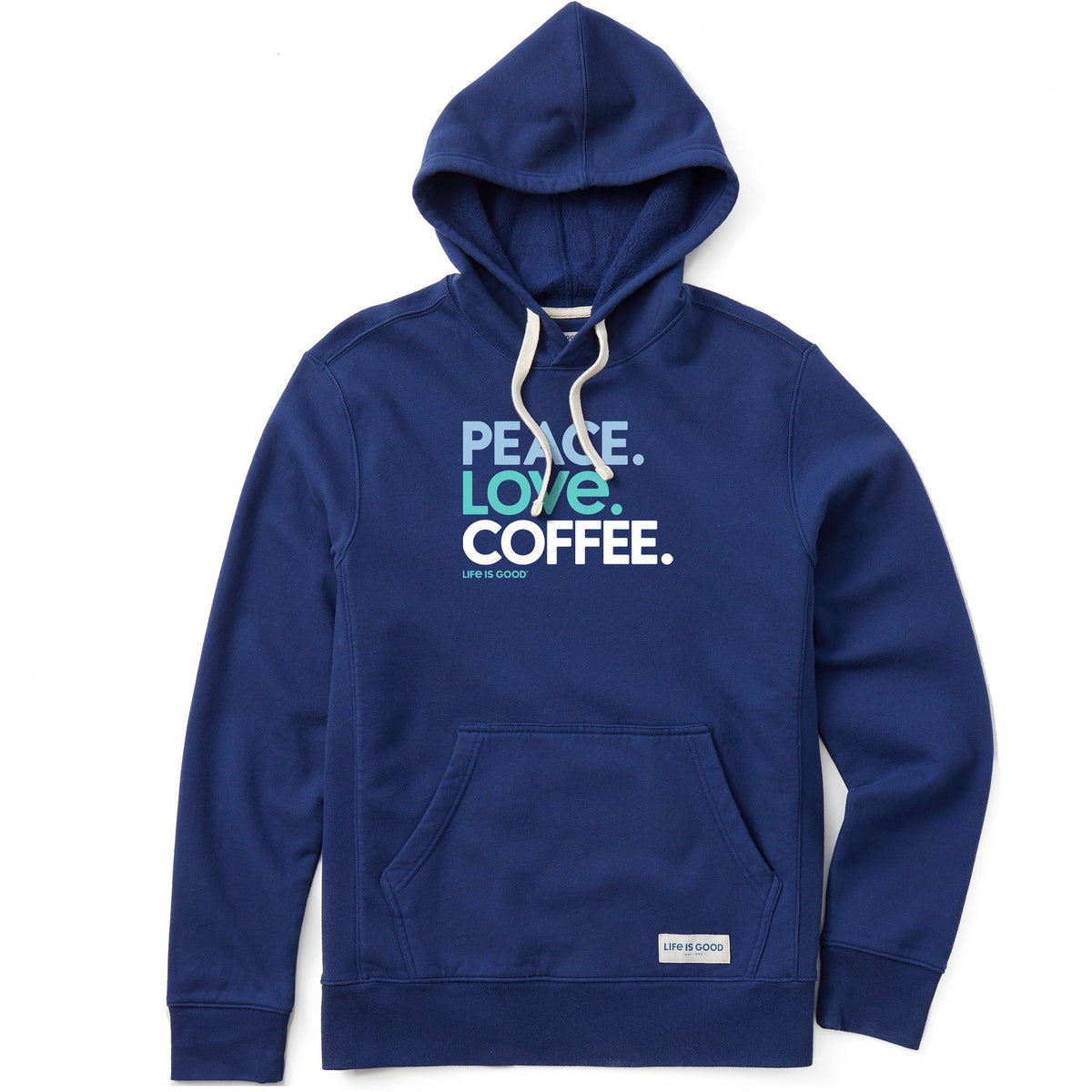 Men's Peace Love Coffee Simply True Fleece Hoodie