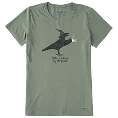 Women's Hello Darkness Raven Short Sleeve Crusher Tee