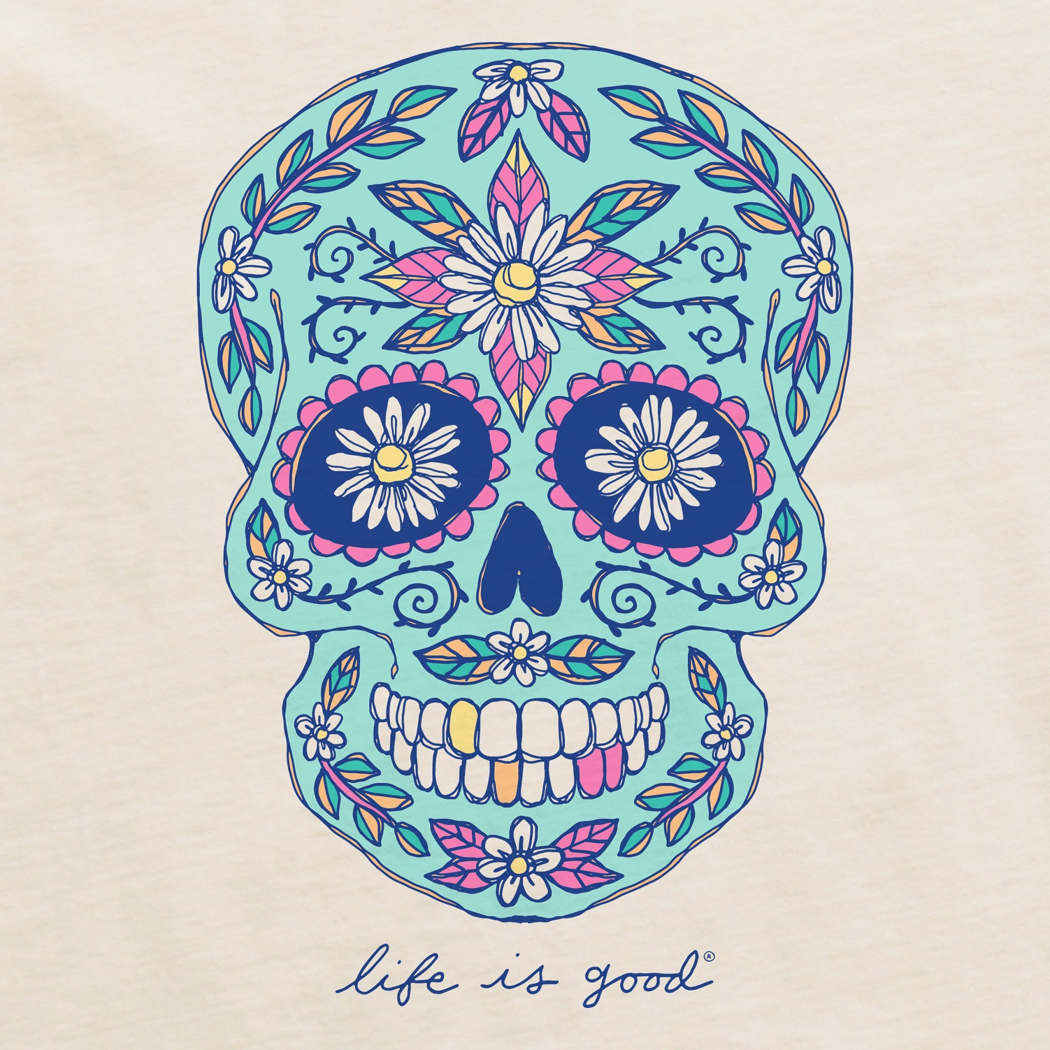 Women's Daisy Skull Short Sleeve Crusher Boxy Tee