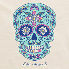 Women's Daisy Skull Short Sleeve Crusher Boxy Tee