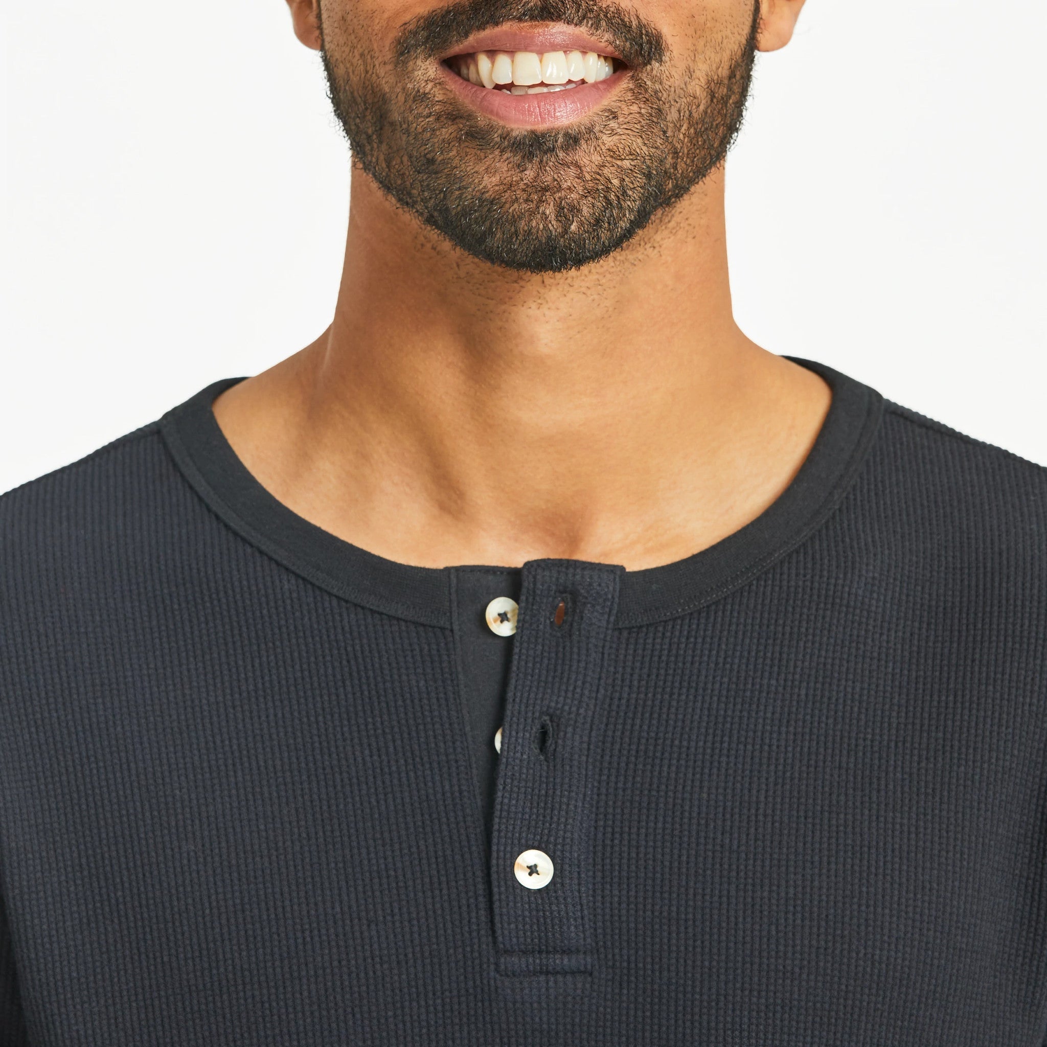 Men's Solid Thermal Henley