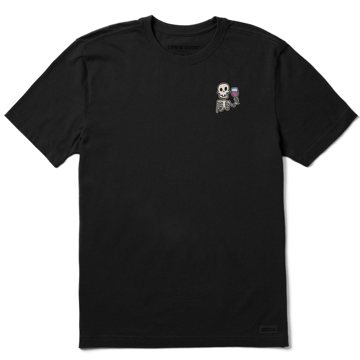 Men's Skeleton with Wine Short Sleeve Crusher Tee