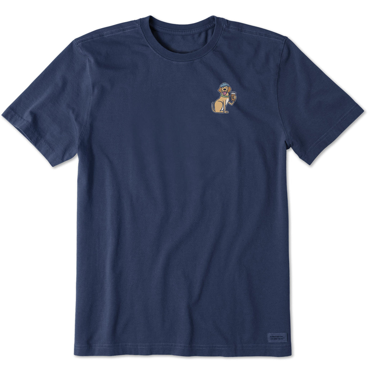 Men's Dog with Beer Short Sleeve Crusher Tee