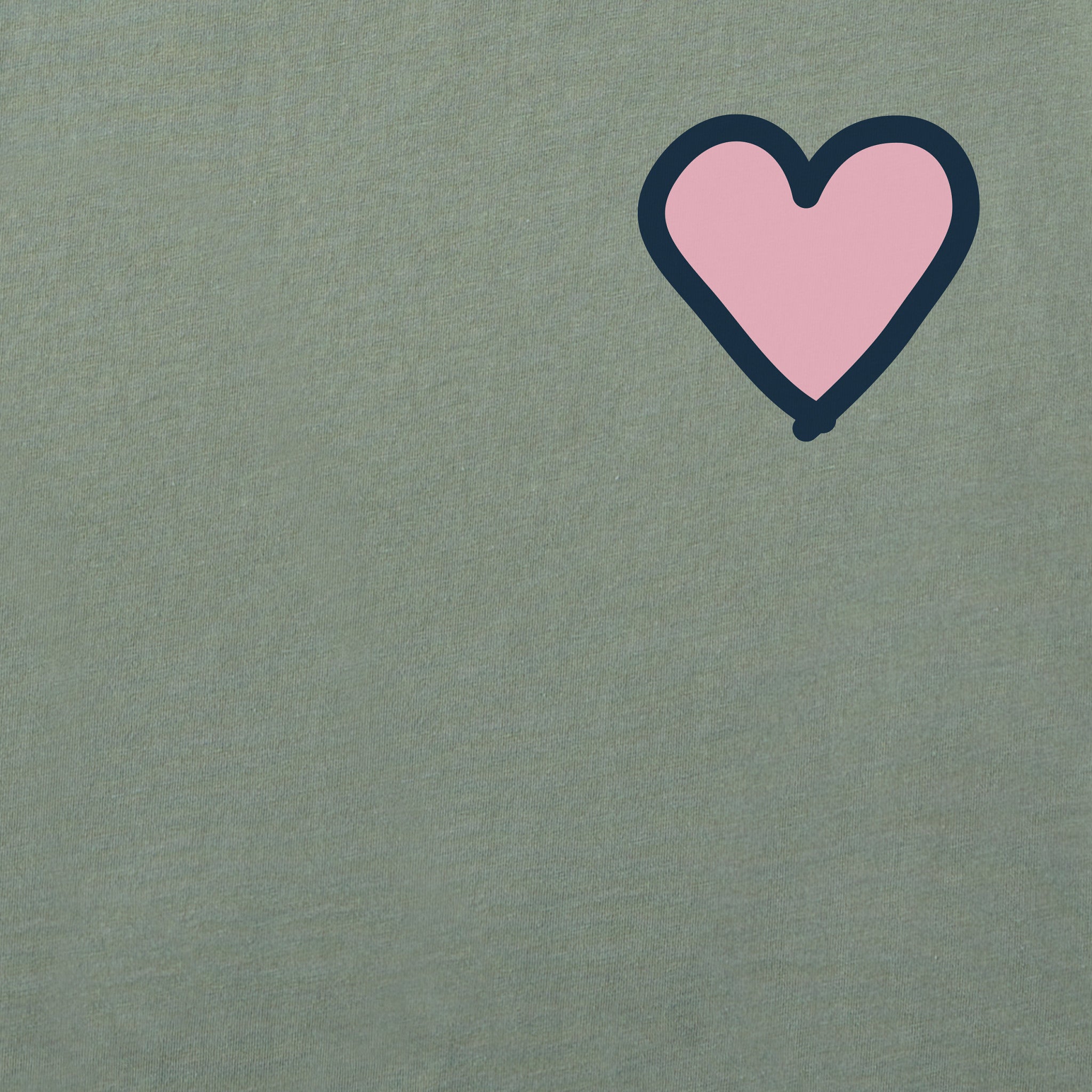 Women's Heart Simple Short Sleeve Crusher Tee