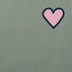 Women's Heart Simple Short Sleeve Crusher Tee