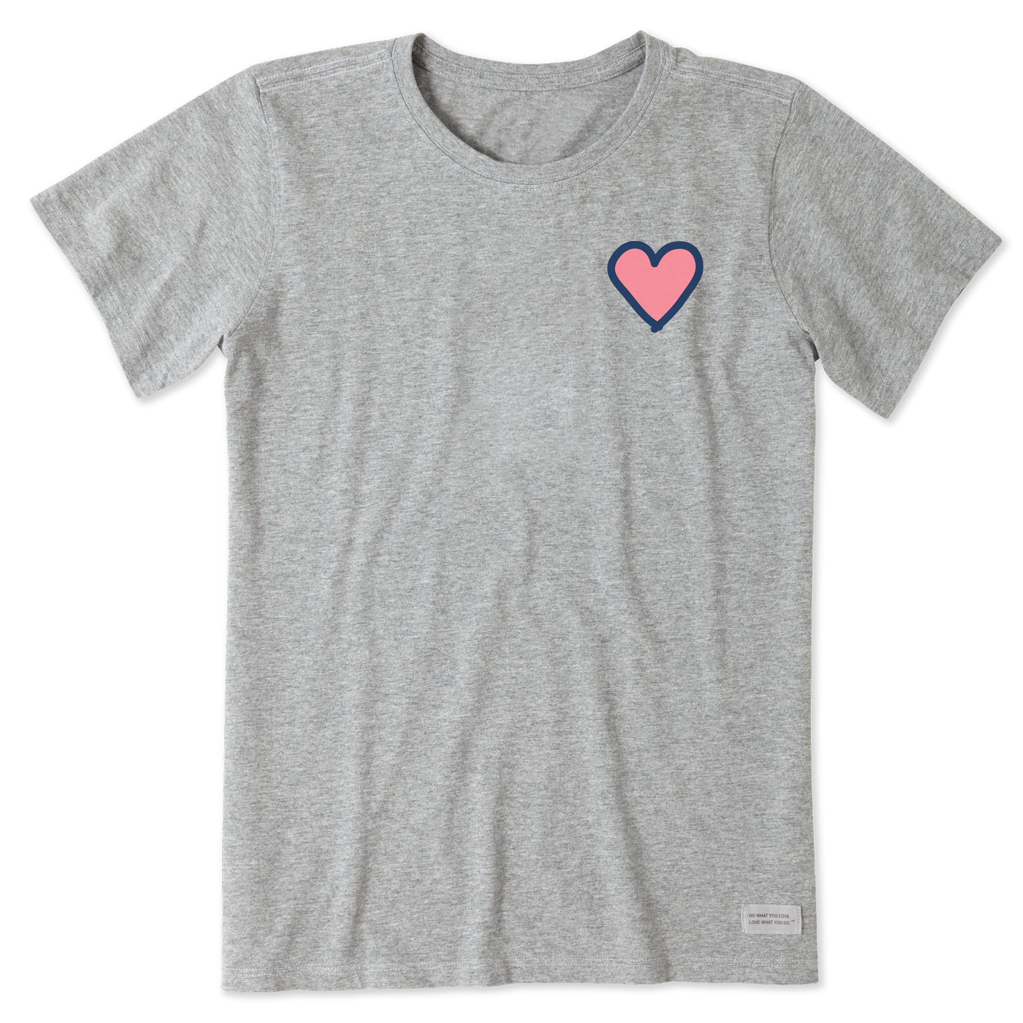 Women's Heart Simple Short Sleeve Crusher Tee