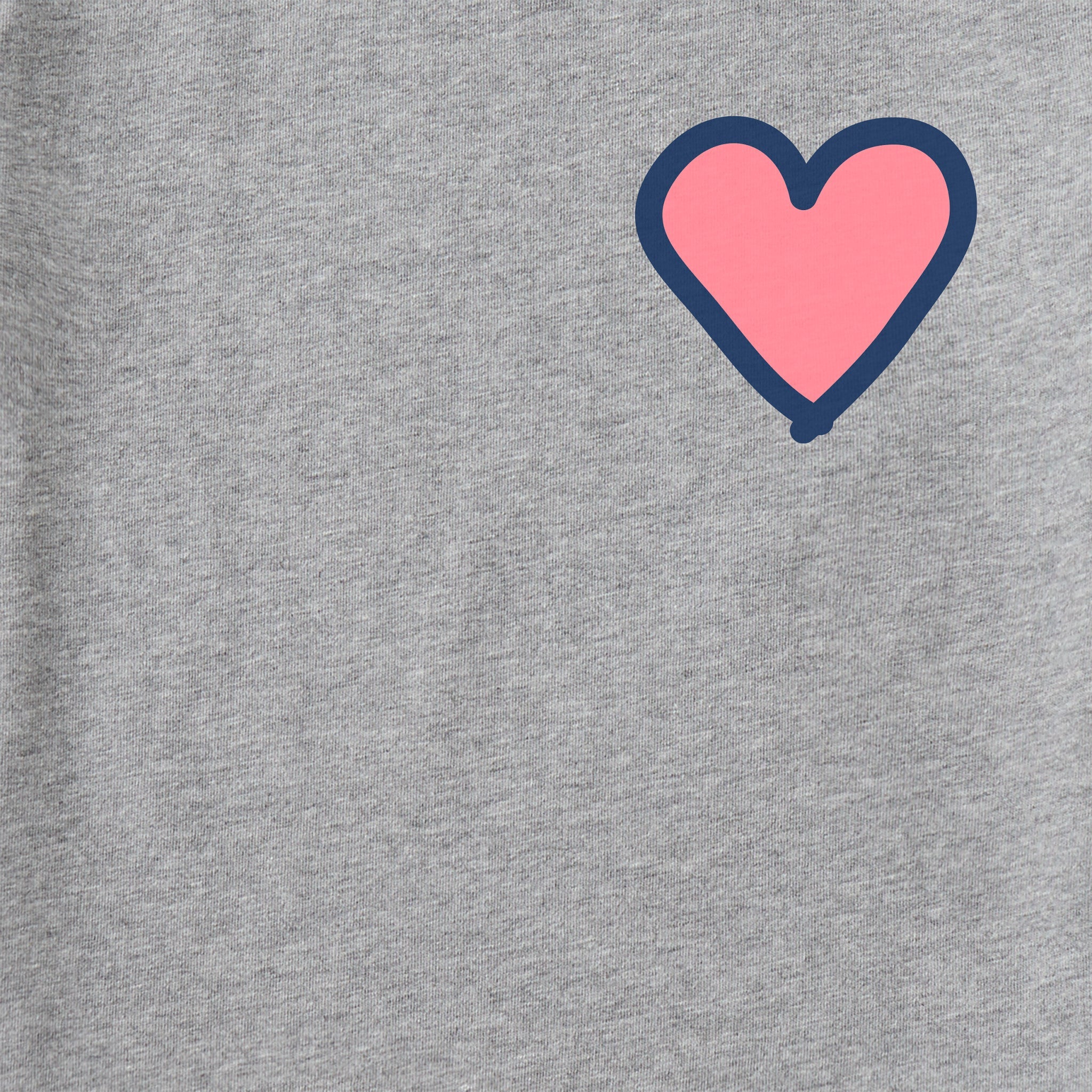 Women's Heart Simple Short Sleeve Crusher Tee
