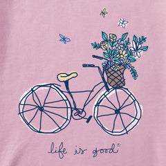 Women's Flower Basket Bike Short Sleeve Tee