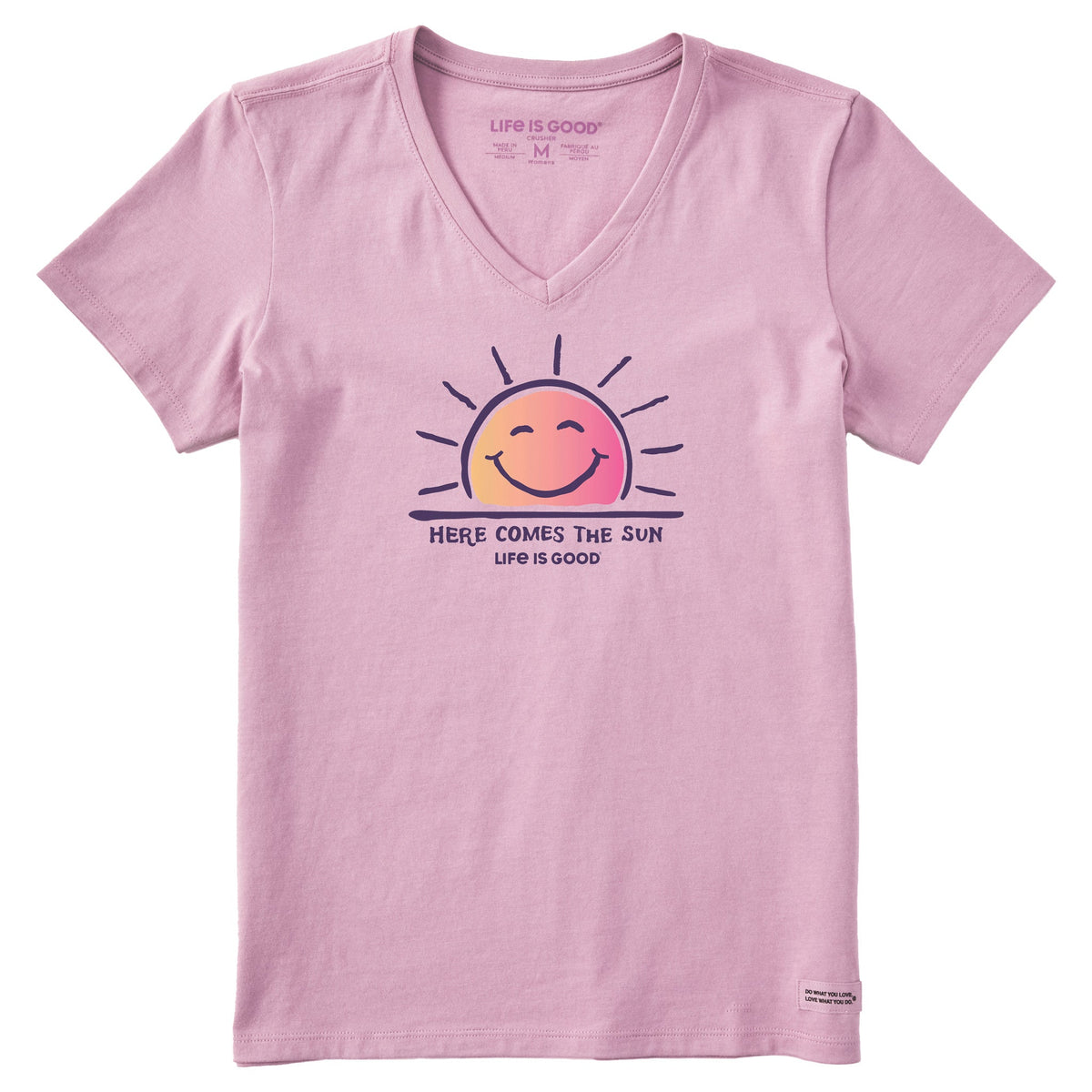 Women's Here Comes The Sun Smile Crusher Vee