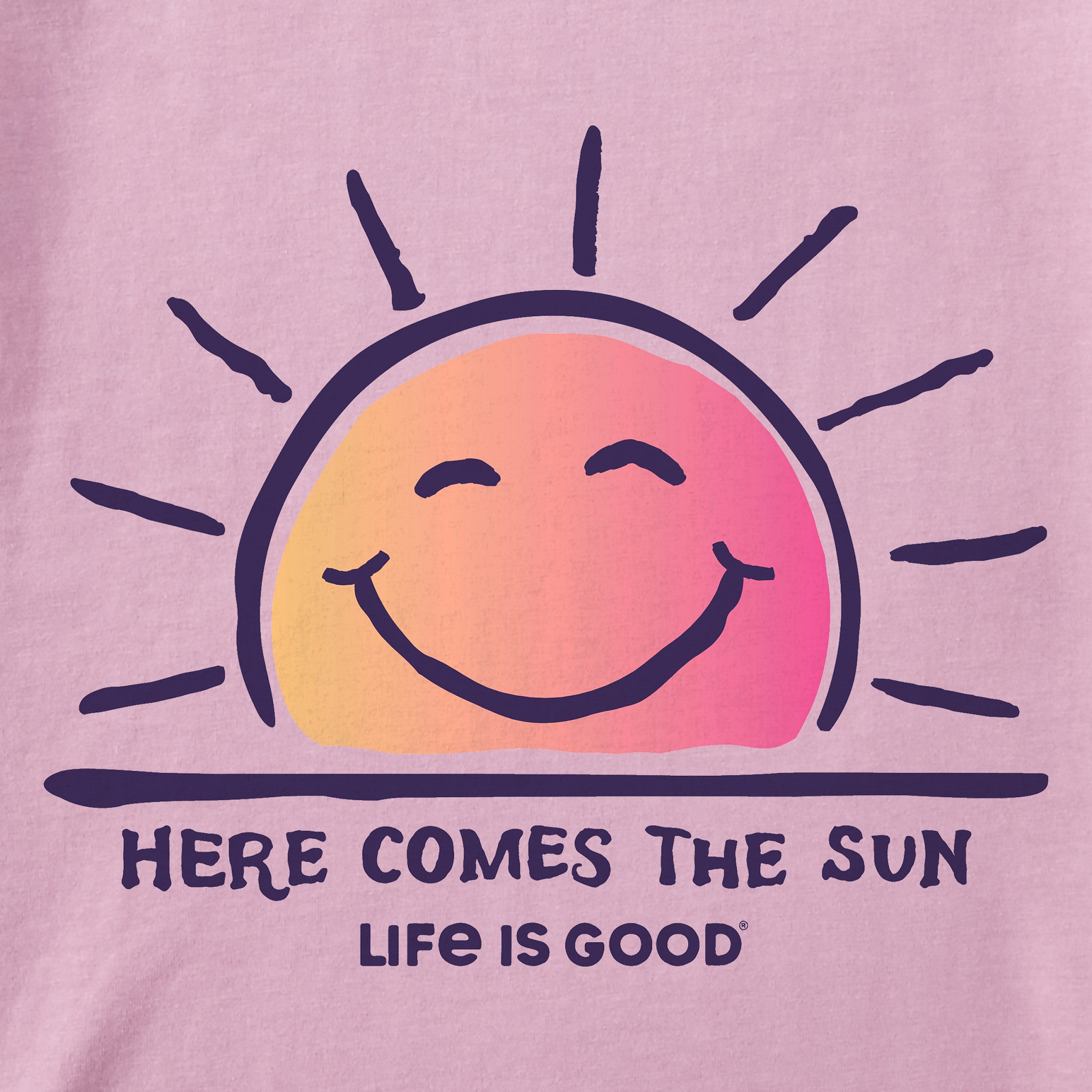 Women's Here Comes The Sun Smile Crusher Vee