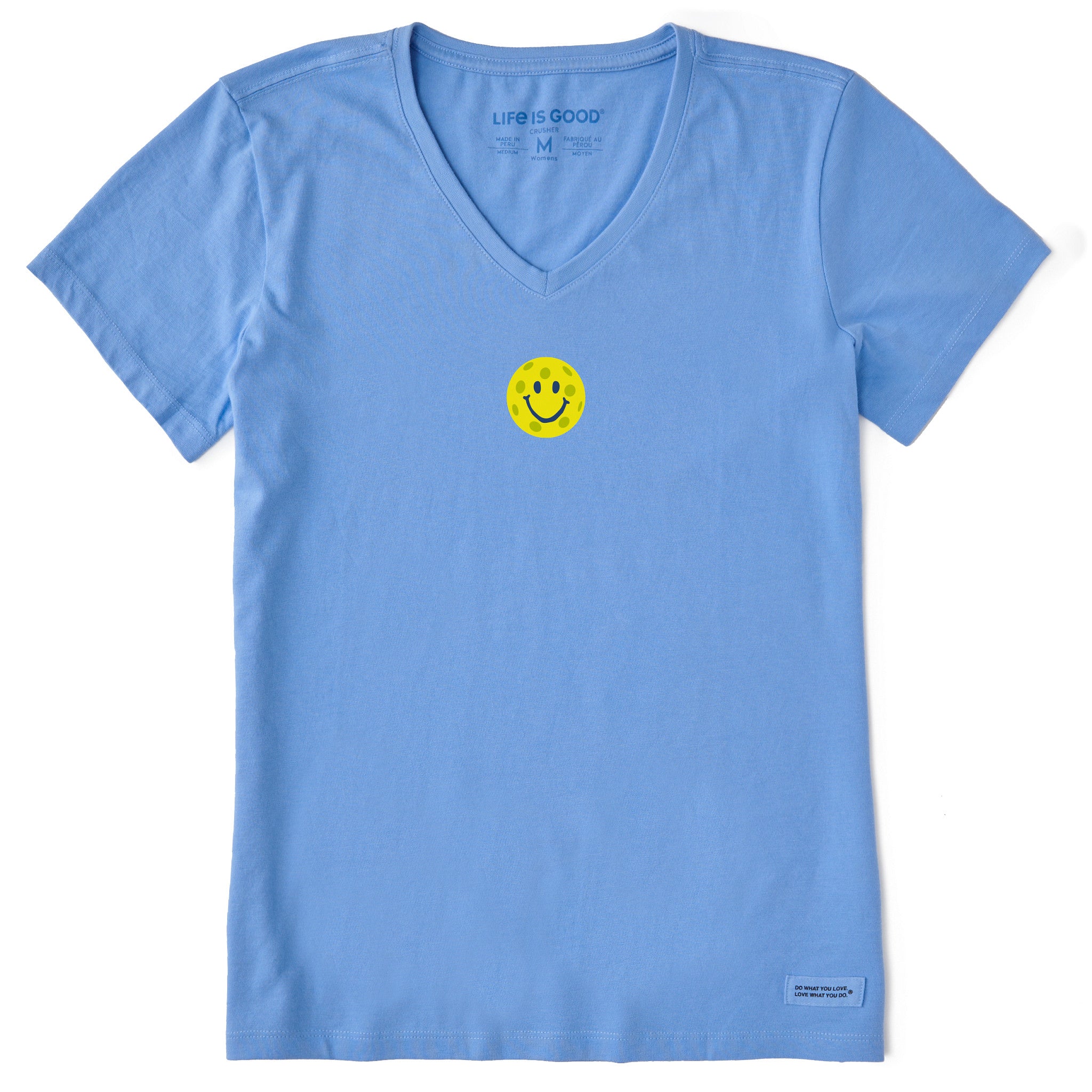 Women's Happy Pickleball Short Sleeve Vee