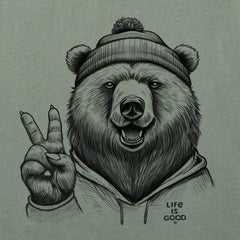 Men's Peaceful Grizzly Simply True Fleece Crew