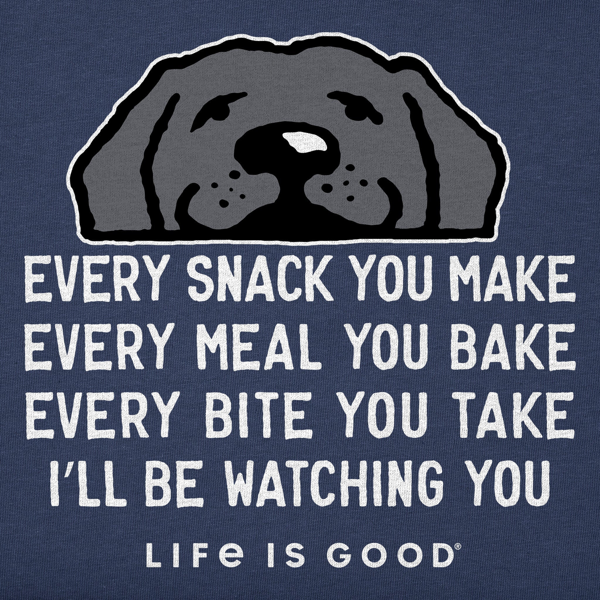 Women's I'll Be Watching You Black Lab Short Sleeve Crusher Vee
