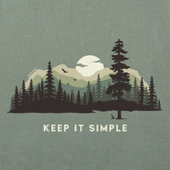 Women's Keep it Simple Evergreen Silo Short Sleeve Crusher Vee