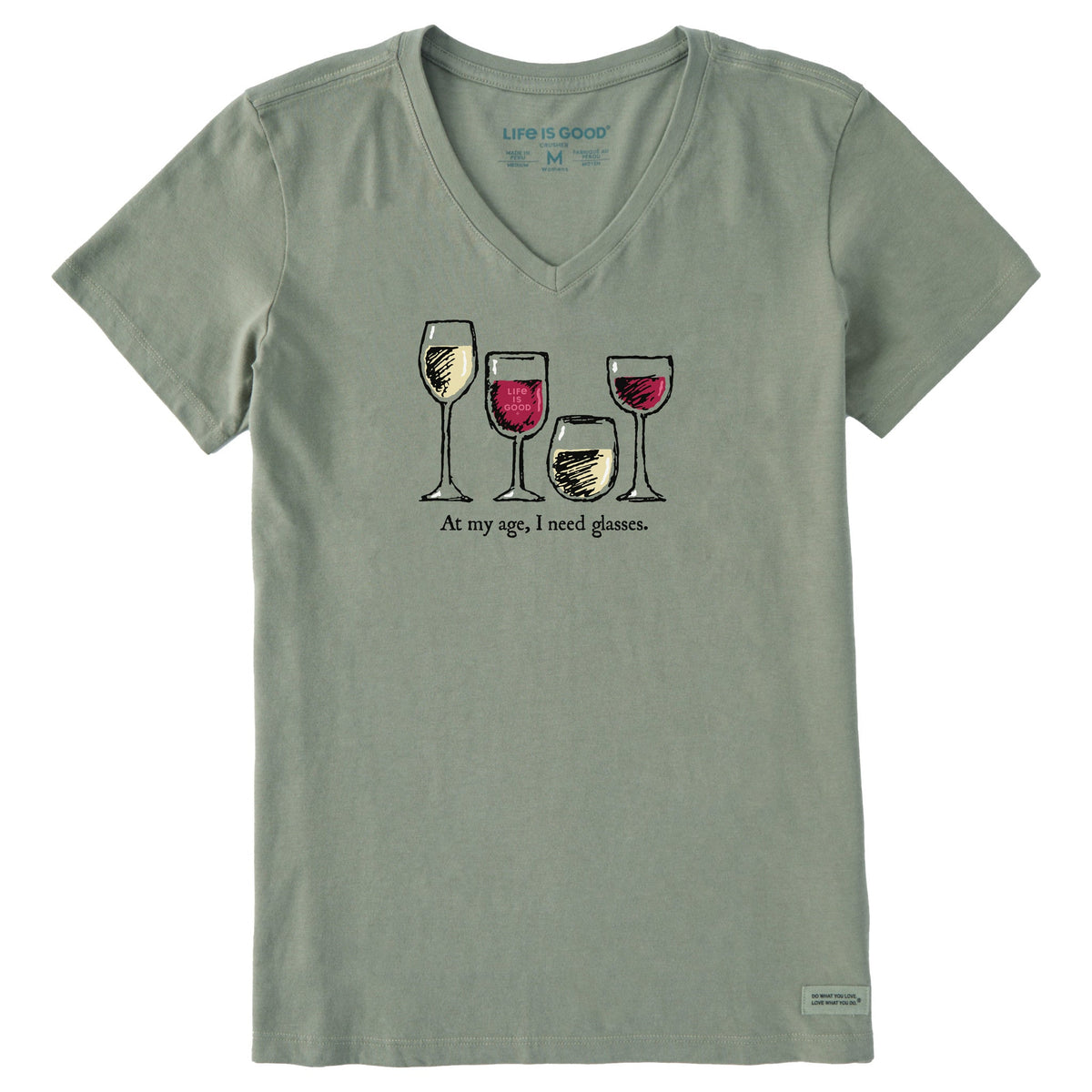 Women's I Need Wine Glasses Short Sleeve Vee