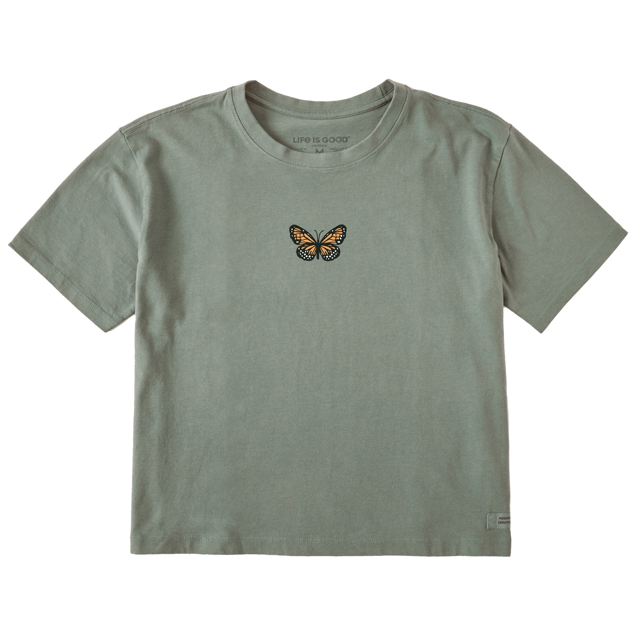 Women's Clean Butterfly Short Sleeve Crusher Boxy Tee