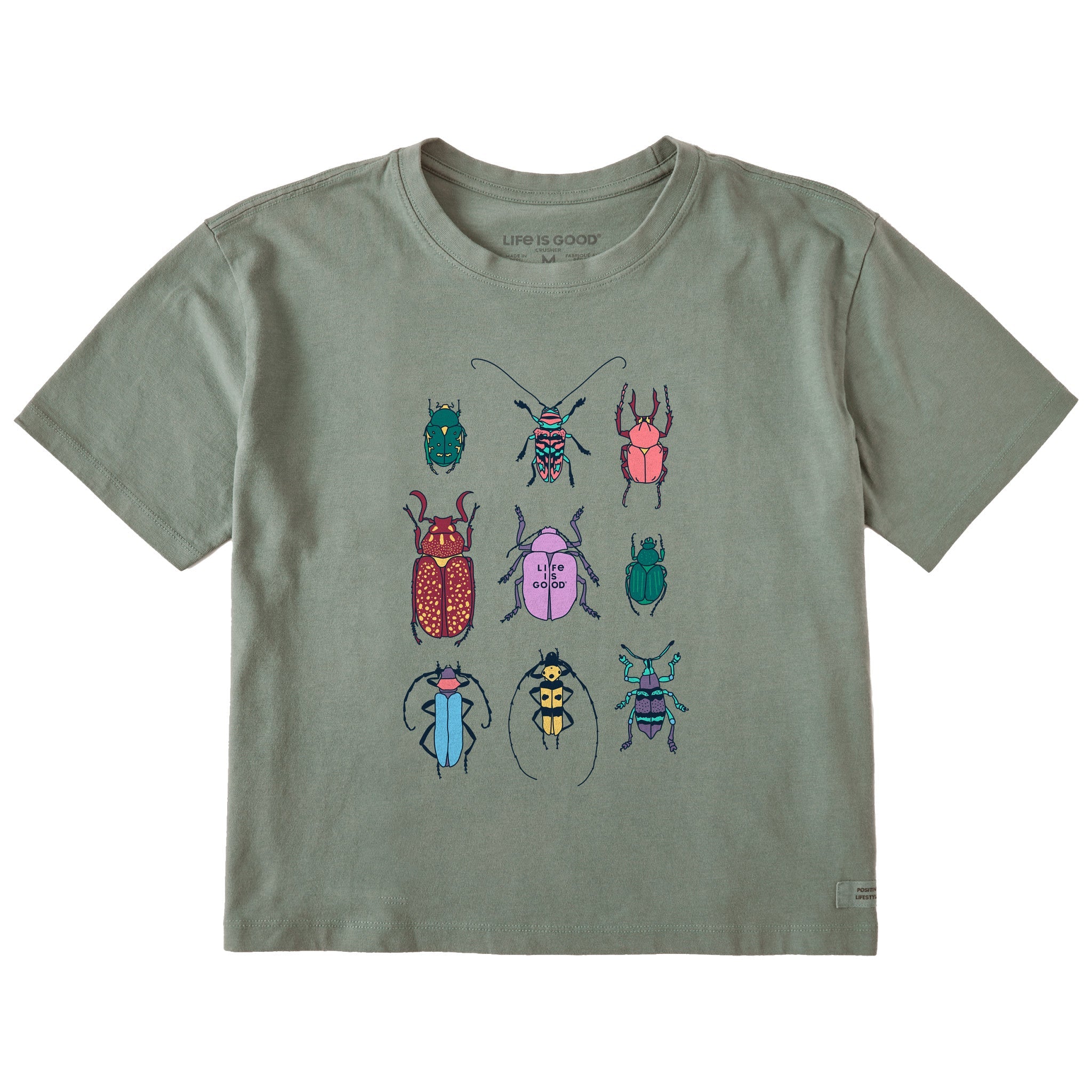 Women's Cool Bug Grid Short Sleeve Crusher Boxy Tee