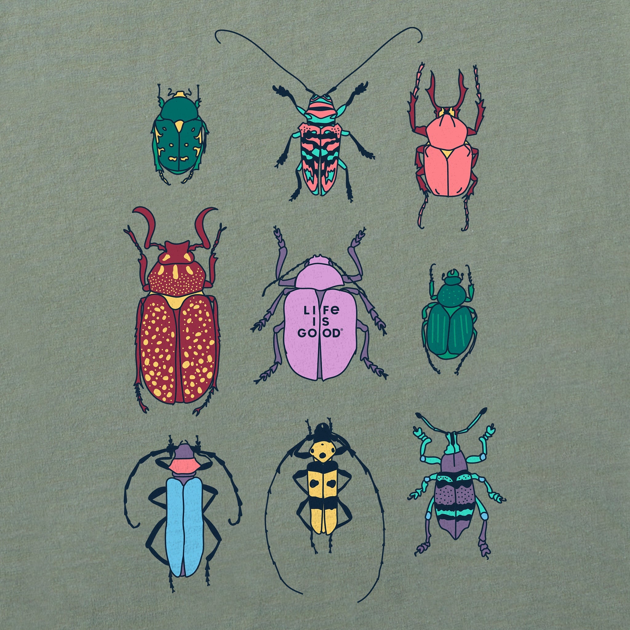 Women's Cool Bug Grid Short Sleeve Crusher Boxy Tee