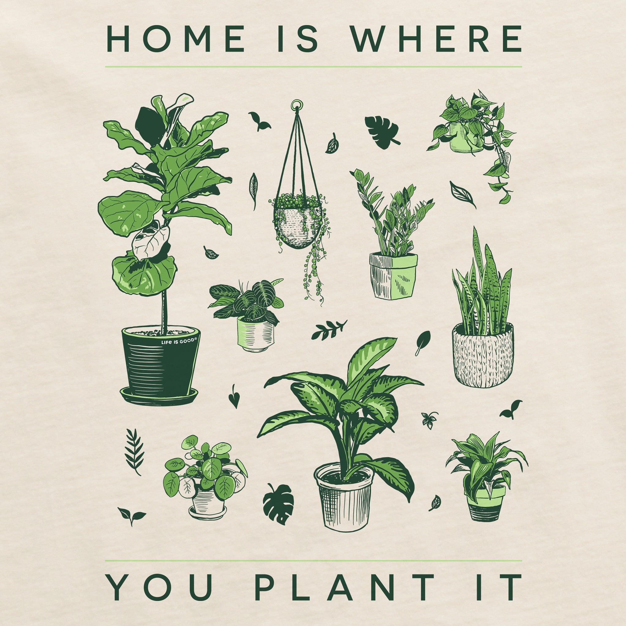 Women's Home is Where You Plant It Hobby Short Sleeve Crusher Boxy Tee