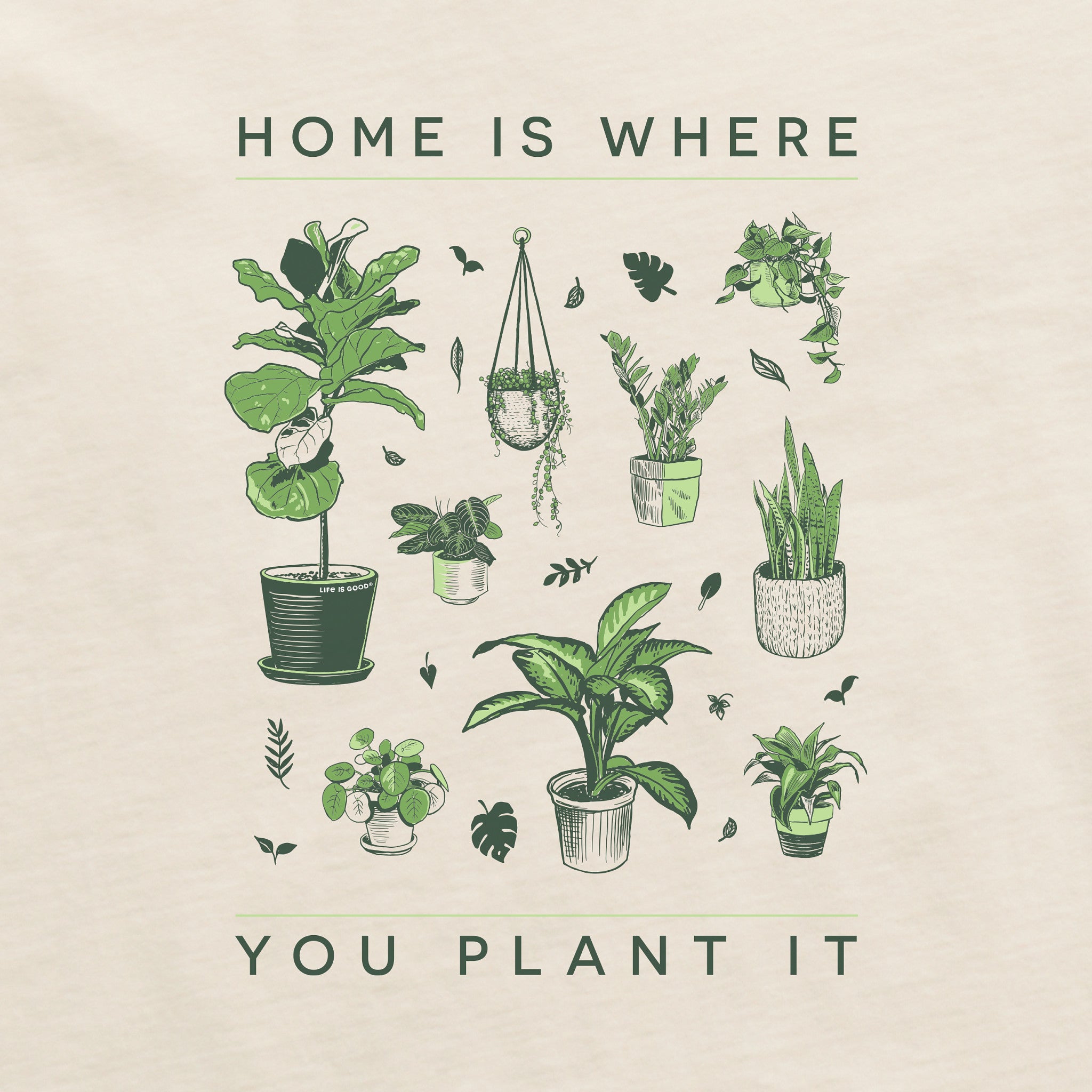 Women's Home is Where You Plant It Hobby Short Sleeve Crusher Boxy Tee
