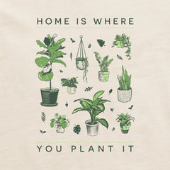 Women's Home is Where You Plant It Hobby Short Sleeve Crusher Boxy Tee